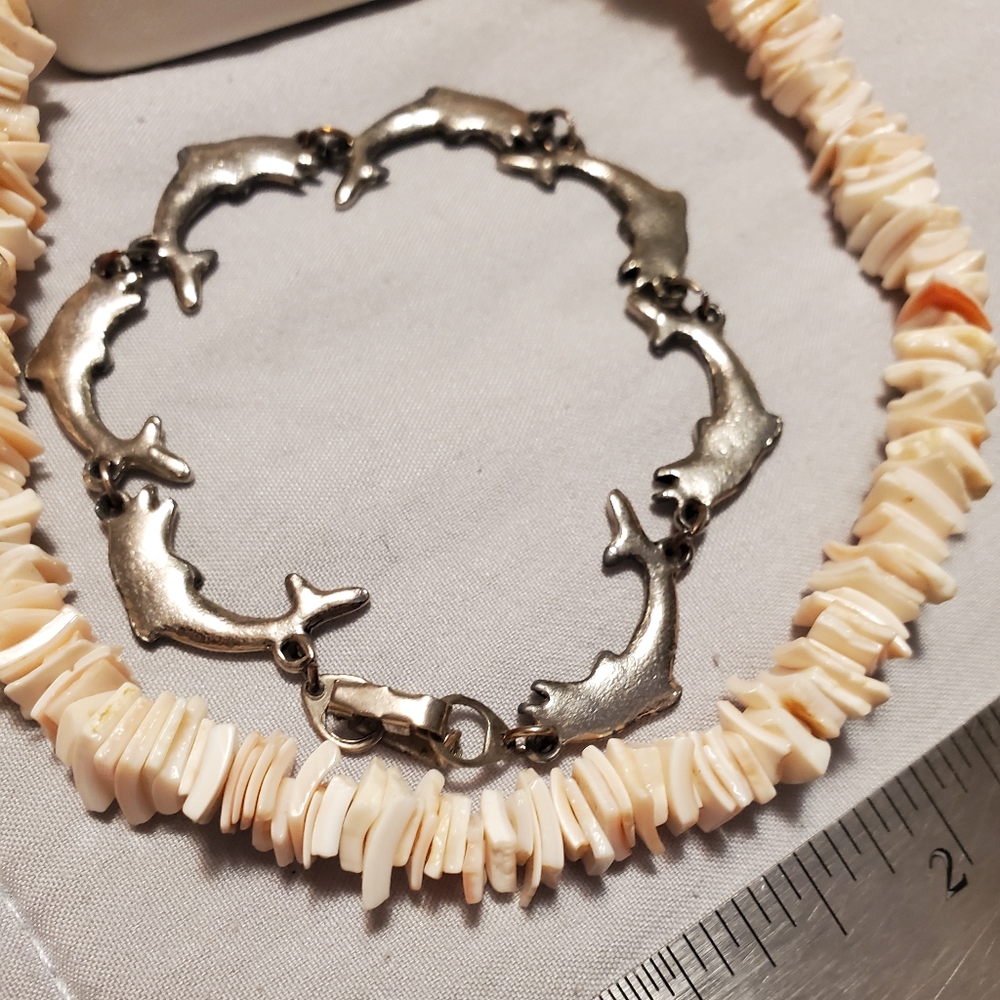 Silver dolphin bracelet